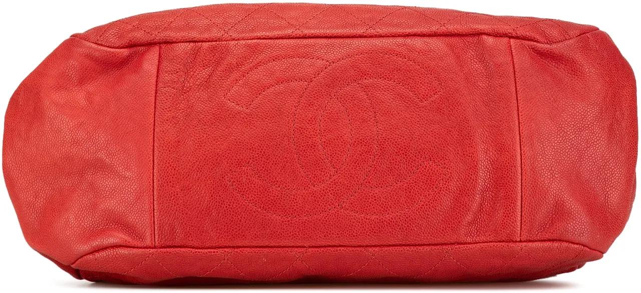 Thumbnail - Chanel Shopper - Medium Quilted Caviar Frame Tote - Gr. unisize - in Rot - für Damen