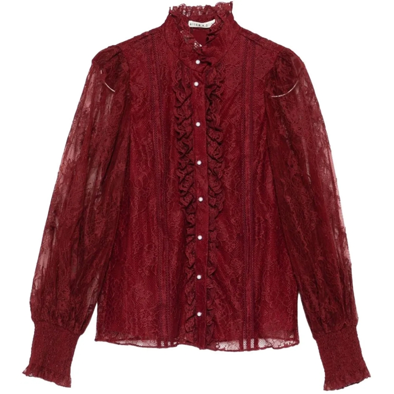 Alice + Olivia Bluse Shirts Bordeaux rot