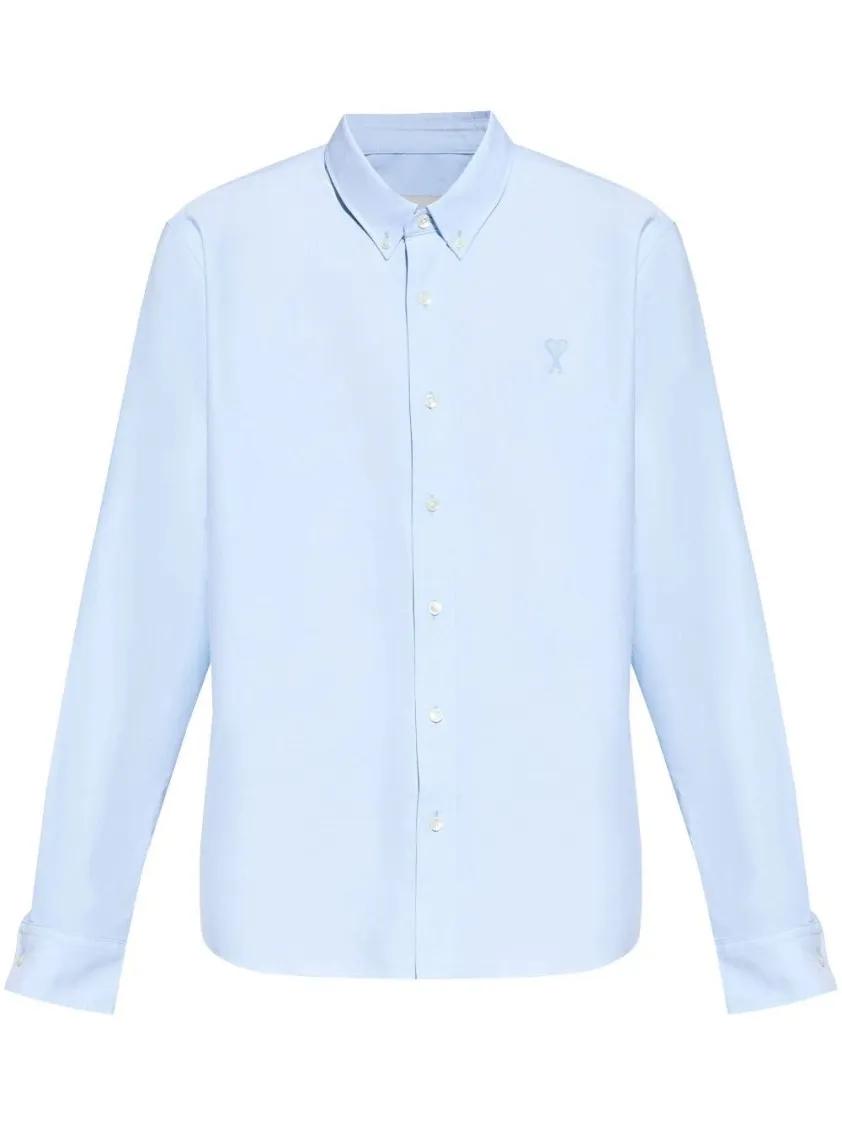 AMI Paris - Light Blue Cotton Shirt - Größe XS - blau