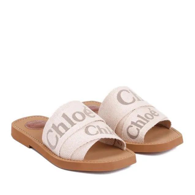 Chloé Sandalen & Sandaletten - Blushy Beige Woody Flat Mules - Gr. 36 (EU) - in Beige - für Damen