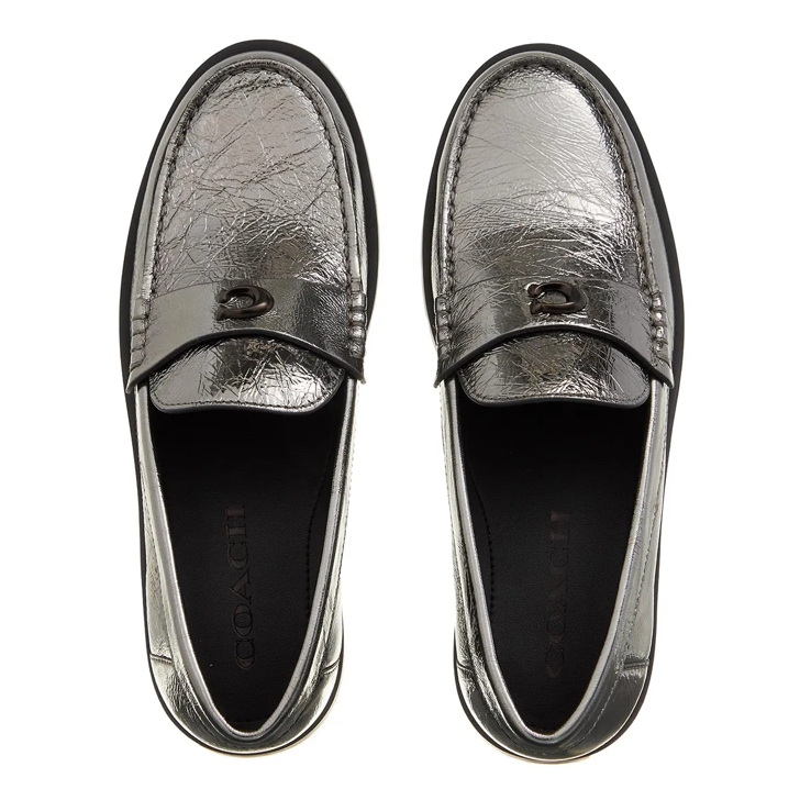 Coach Jocelyn Crinkle Metallic Loafer Anthracite | Loafer