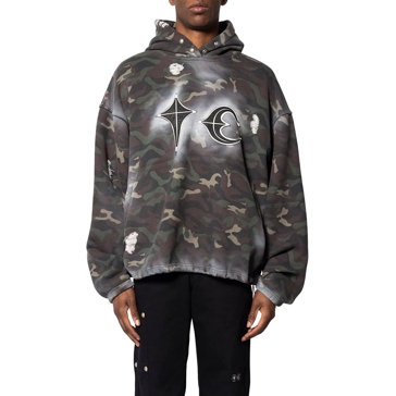 [Thug Club] Sprayed Camoflage Rock Hoodie ☆送料込☆ THUG CLUB SPRAYED CAMOFLAGE ROCK HOODIE grün