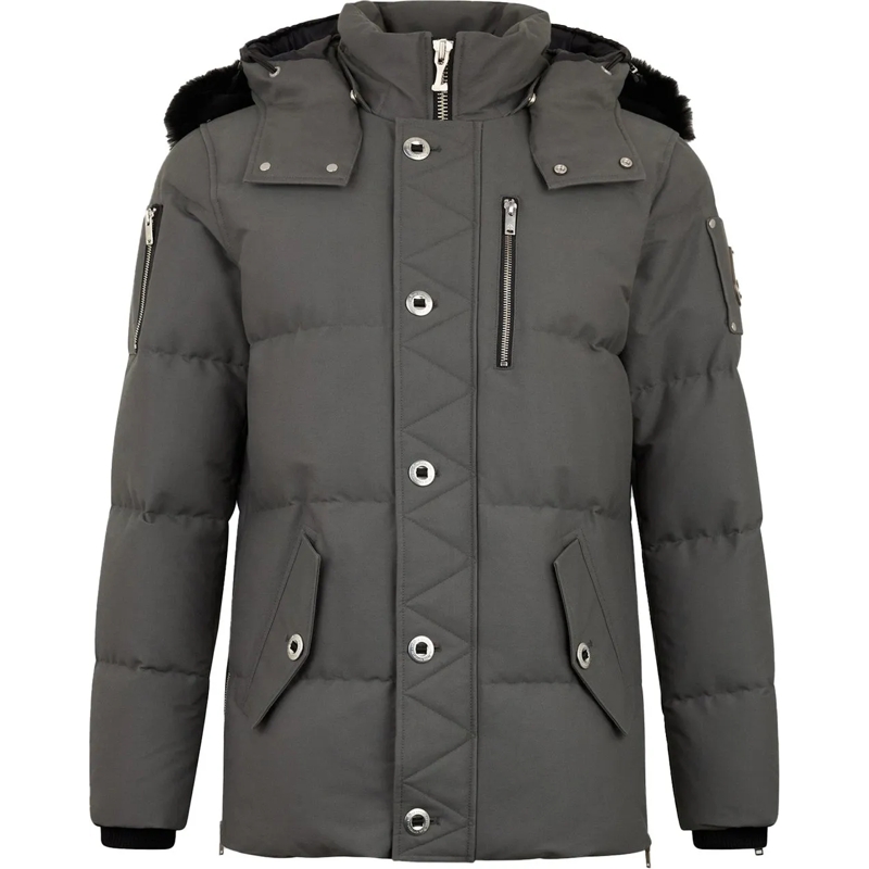 Moose Knuckles Doudoune Original 3Q Jacket Cement Black She grau