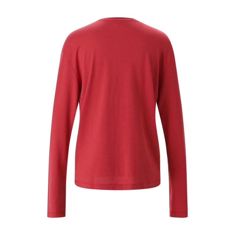 TOTEME T-shirt Langarmshirt mit Rundhalsausschnitt rot(Image 3)