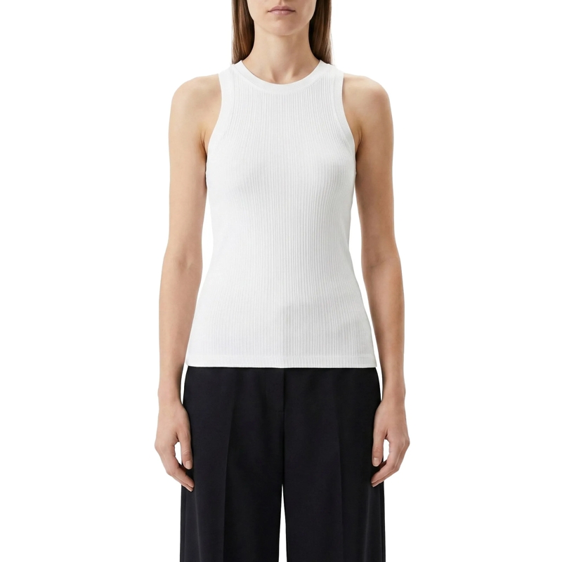 Victoria Beckham Top Geripptes Top weiß(Image 6)