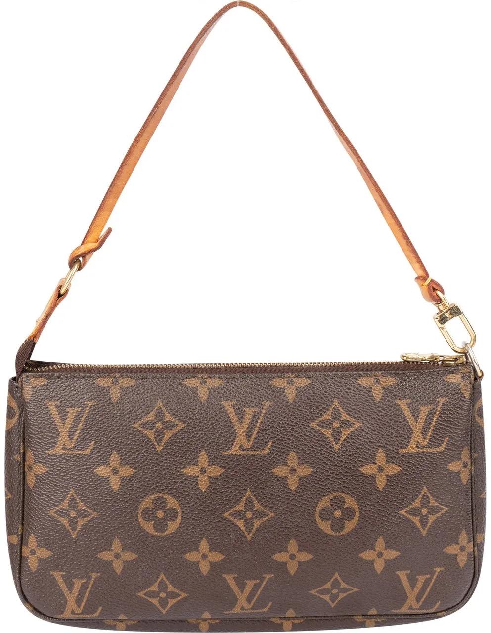 Louis Vuitton Crossbody Bags - Louis Vuitton Canvas Monogram Pochette Accessoire - Gr. unisize - in Braun - für Damen