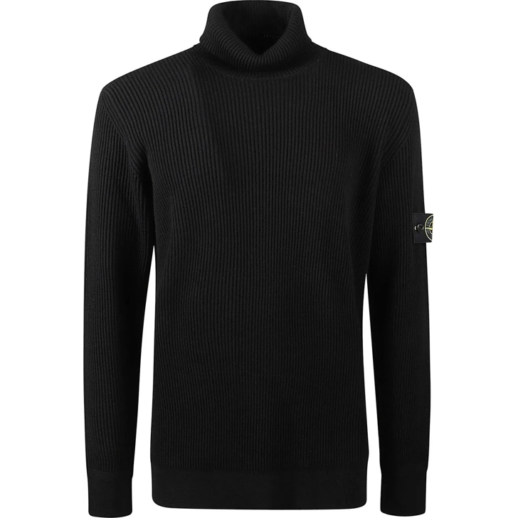 Stone Island Turtle Neck Sweater Black schwarz