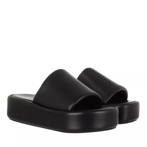 Balenciaga Riss Plateau Slides Black/White Slip-in skor