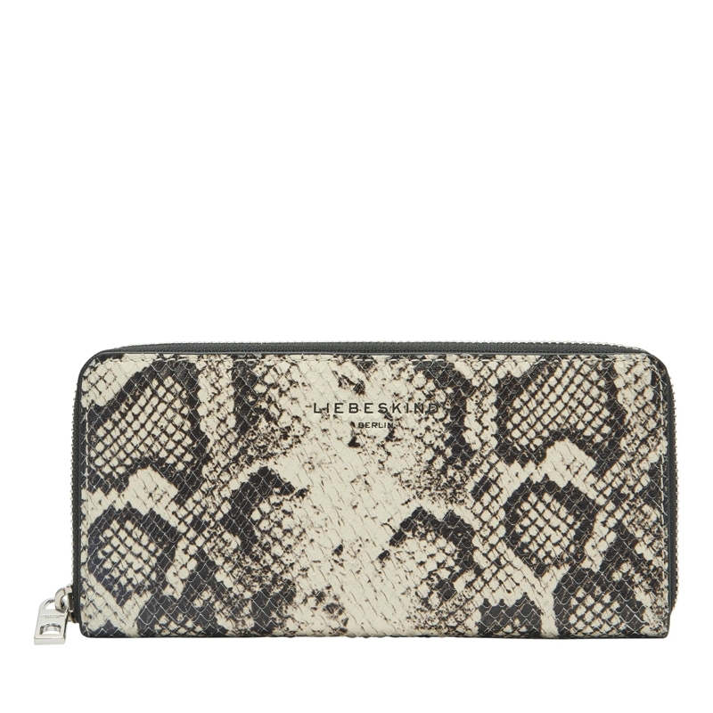 Liebeskind Berlin Portemonnaie mit Zip-Around-Reißverschluss Wallet Gigi Snake Milk