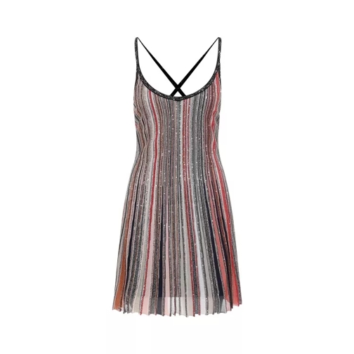 Missoni  Multicolor Black Rust Viscose Short Dress Multicolor