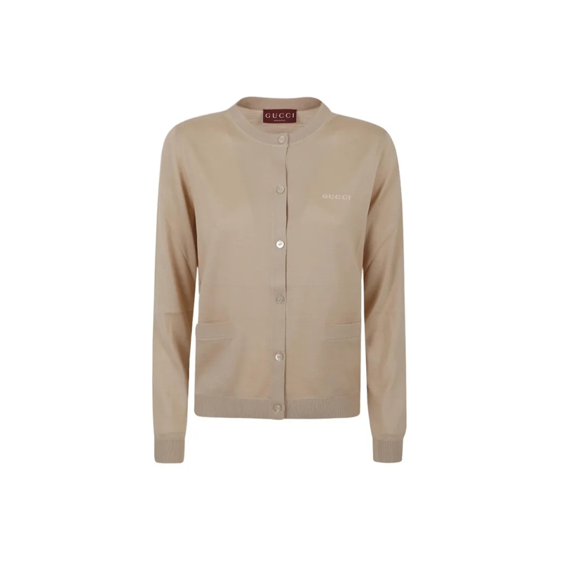 Gucci Strickjacke Cardigan Cashmere Silk Neutrals