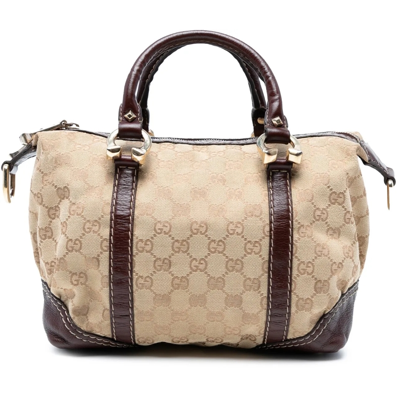 Gucci Sac à bandoulière GG Canvas Horsebit Nail Boston Bag braun