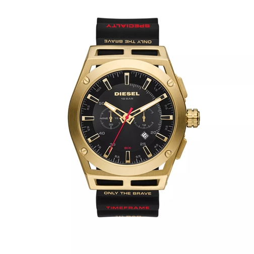 Diesel Timeframe Chronograph Silicone Watch Black Cronografo