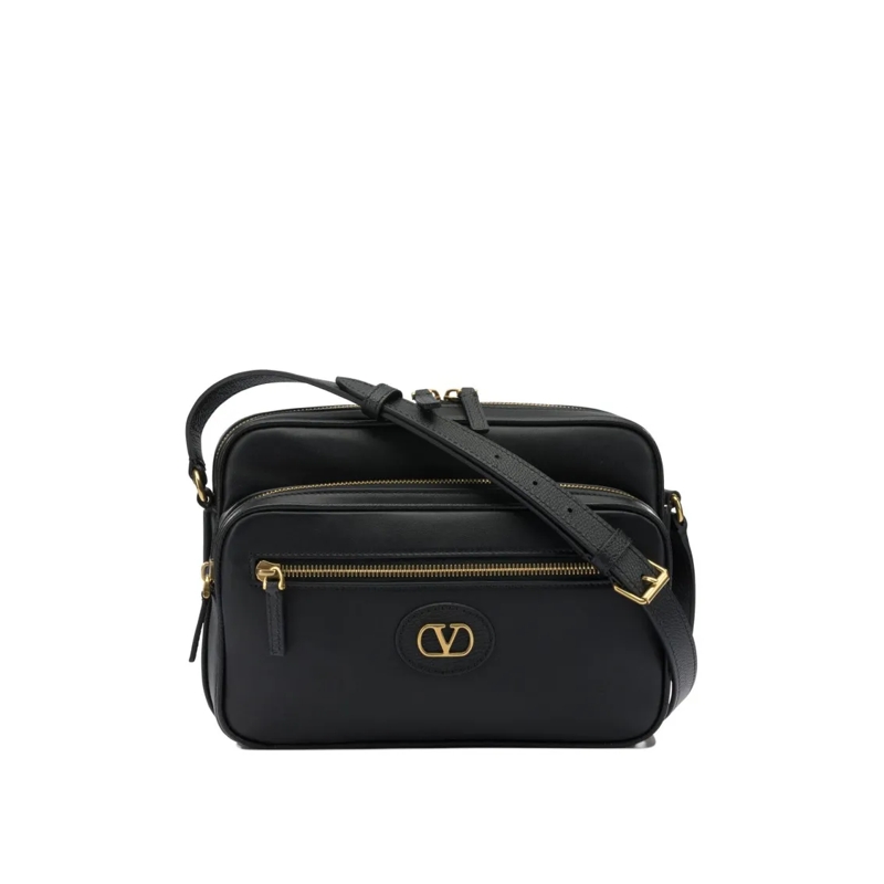 Valentino Garavani Schultertasche Rectangular Crossbody Bag In Calf Leather Black