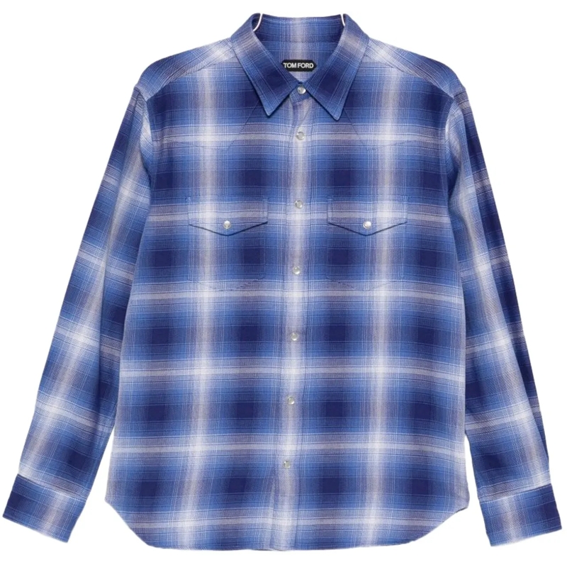 Tom Ford Legeres Oberteil Shirts Blue blau