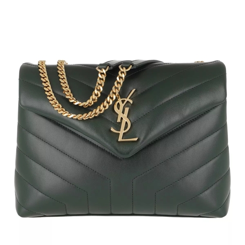 Saint Laurent LouLou S Shoulder Bag Leather Dark Mint Crossbody Bag