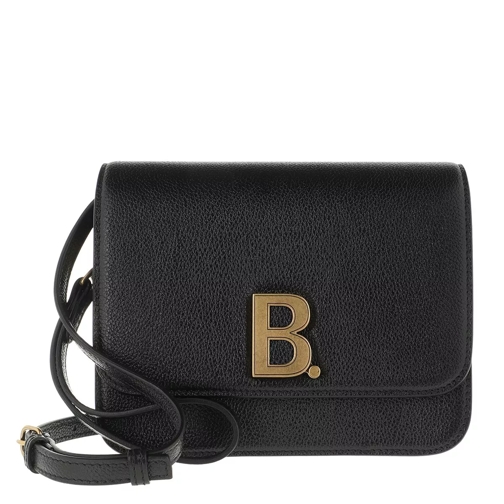 Balenciaga Small B. Crossbody Bag Leather Black Crossbody Bag