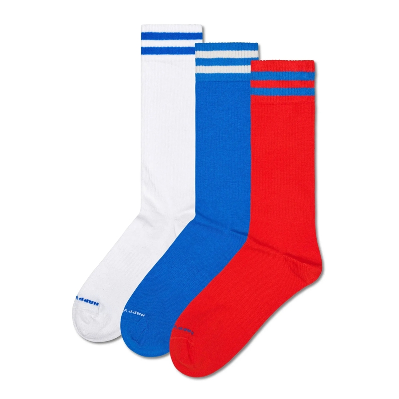 Happy Socks  Solid Crew Socks 3-Pack Set 3er Pack bunt