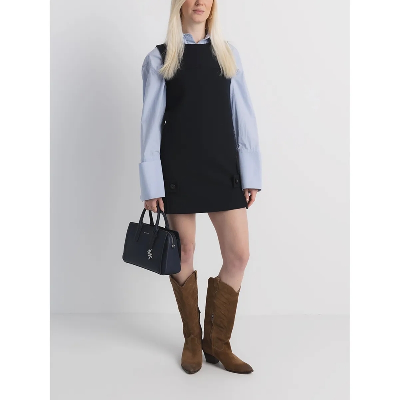 MICHAEL Michael Kors Satchel Laila Sm Satchel Dress Blues(Image 5)