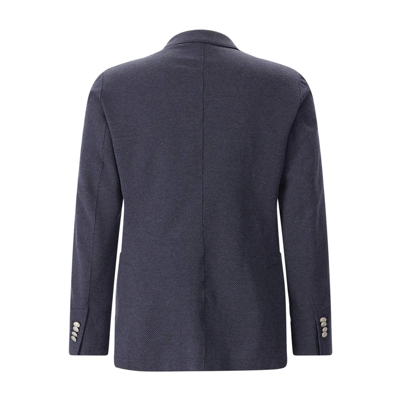 Eleventy Anzugjacke Sakko aus Baumwollmix blau(Image 3)