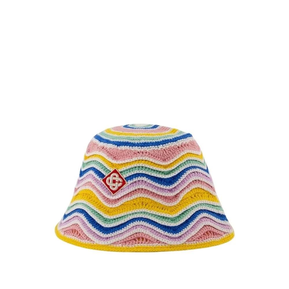 Casablanca Mützen - Crochet Bucket Hat - Cotton - Multicolor - Gr. S - in Bunt - für Damen