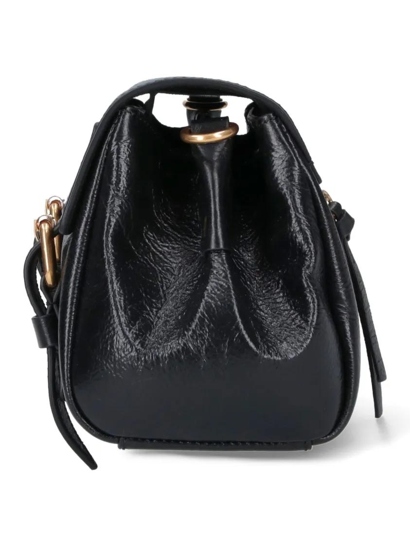 Thumbnail - Dries Van Noten Crossbody Bags - Rectangular Black Bag With Gathered Texture - Gr. unisize - in Schwarz - für Damen