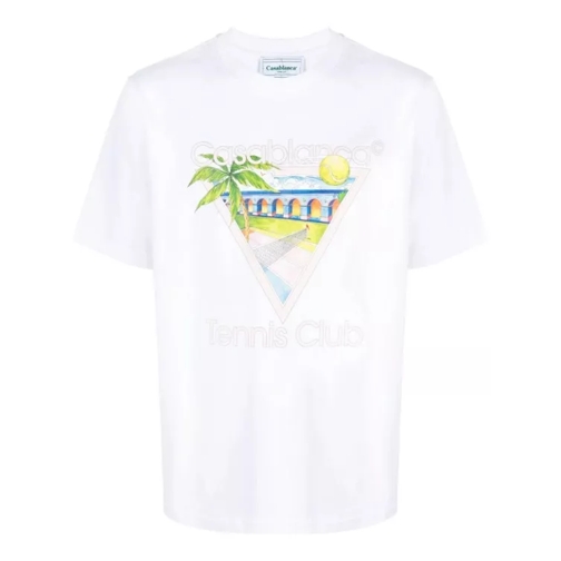 Casablanca White Tennis Club Icon Print T-Shirt White 