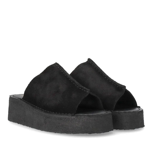 Clarks CLARKS WEDGE SCHWARZES PLATTFORM SLIDE schwarz Teenslipper