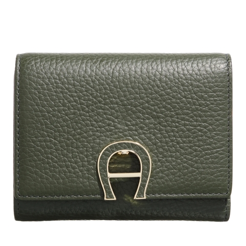 AIGNER Fashion Hunter Green Tri-Fold Wallet