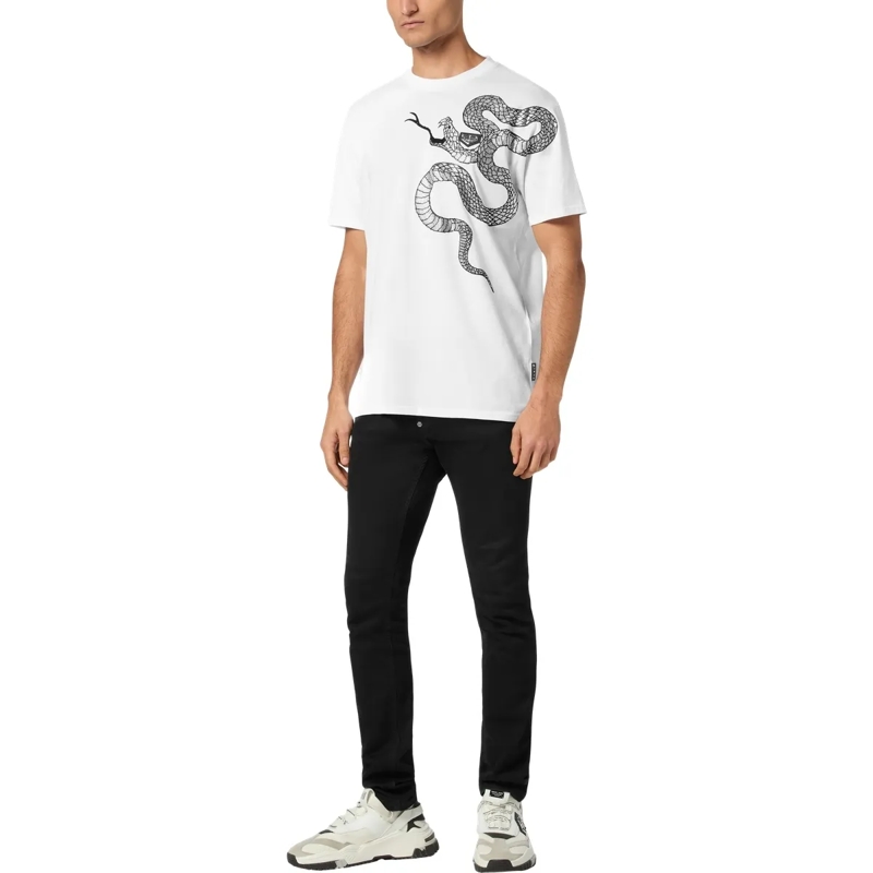 Philipp Plein T-Shirt T-Shirt Rundhalsausschnitt Ss Snake weiss(Image 5)