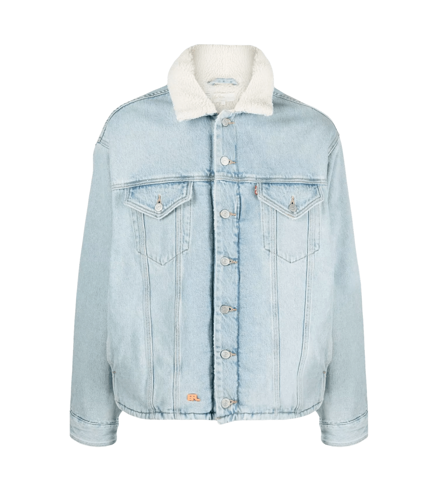 Erl - ERL X Levis Jeansjacke mit Shearling - Größe S - blue