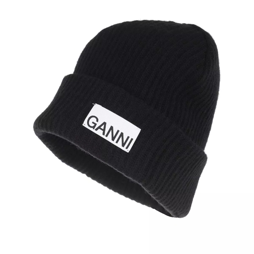 GANNI Recycled Wool Hat Black Cappello di lana