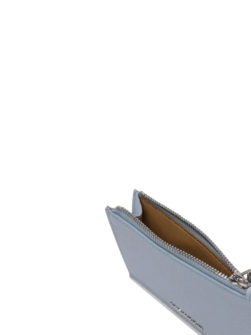 Thumbnail - Alexander McQueen Portemonnaies - Light Blue Leather Wallet - Gr. unisize - in Blau - für Damen