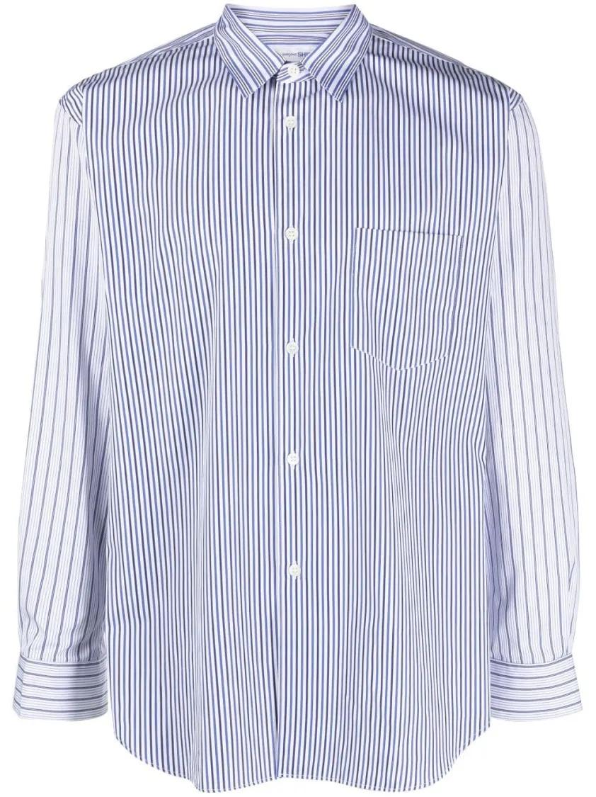Thumbnail - Comme des Garcons - Stripe Cotton Shirt - Größe M - blue