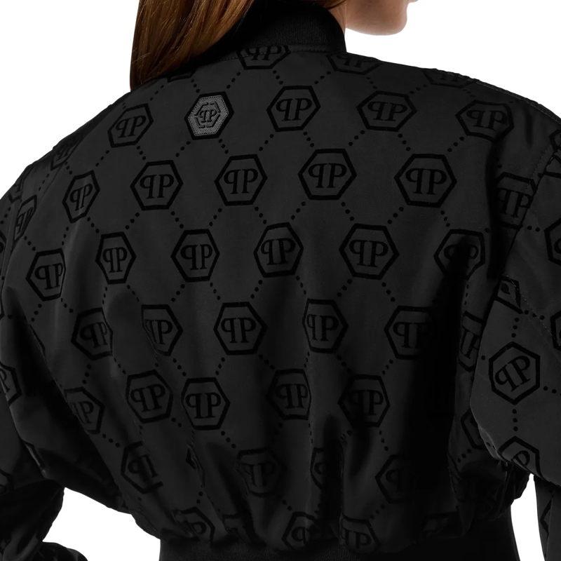 Philipp Plein Daunenjacke Bomber Monogram schwarz(Image 5)