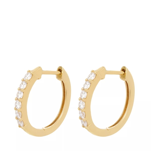 VOLARE Earring Hoops 12 Brill ca. 0,48  Yellow Gold Band