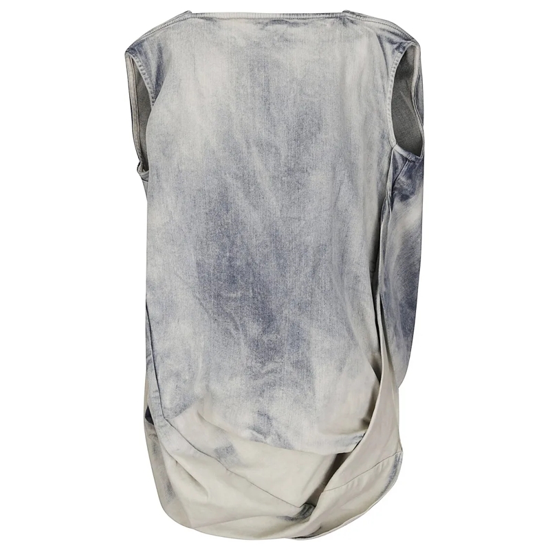 Rick Owens Blouse Sleeveless Long Top Blue
