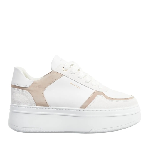 Nubikk Low-Top Sneaker Bayou Platform White Leather Taupe