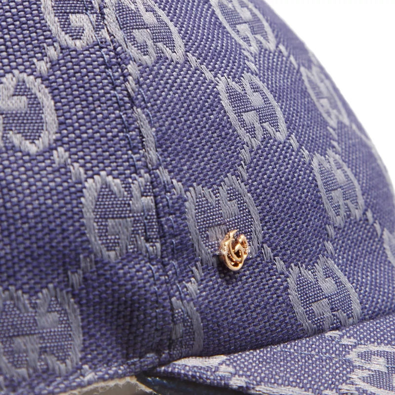 Gucci Baseballkappe GG Baseball Cap Canvas Blue Grey/Blue Royale(Image 4)