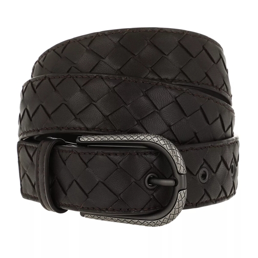 Bottega Veneta Intrecciato Belt Nappa Leather Espresso Leather Belt