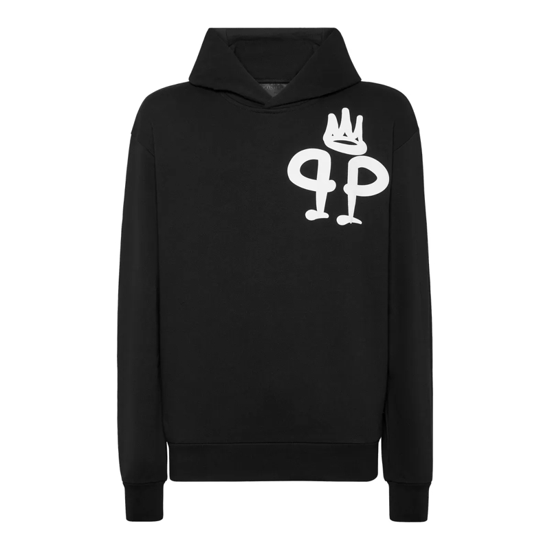 Philipp Plein Top Hoodie King Plein schwarz