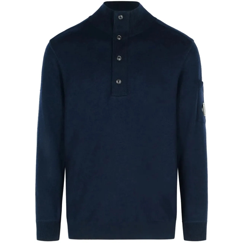 CP Company Pull pull kraag navy blau