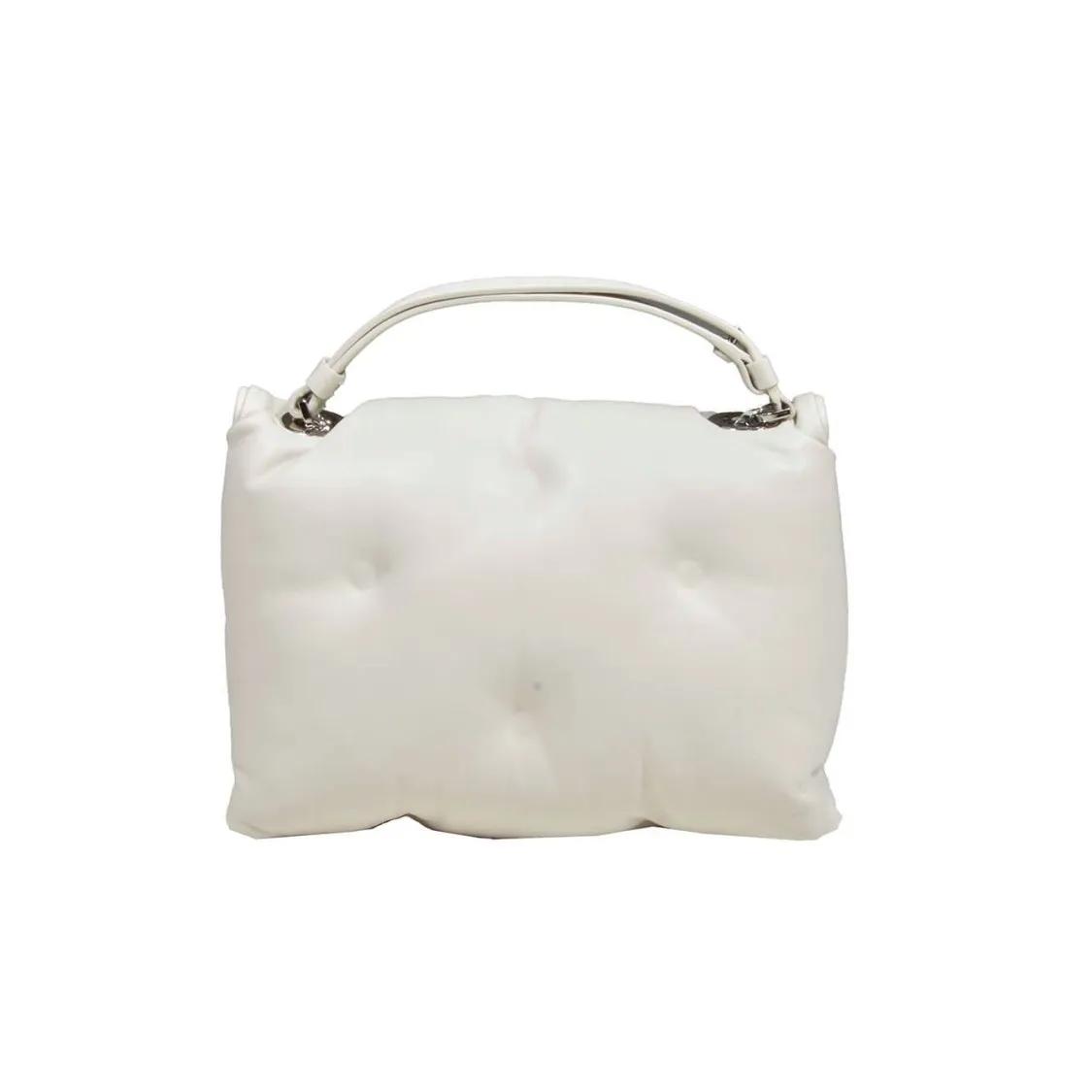 Maison Margiela Hobo bags Glam Slam Flap Small In Chalk White Leather in wit