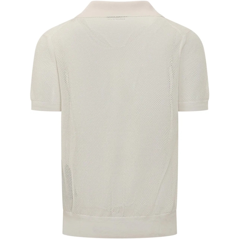 Tom Ford Poloshirt Polo Senza Bottoni a Maniche Corte weiß(Image 2)