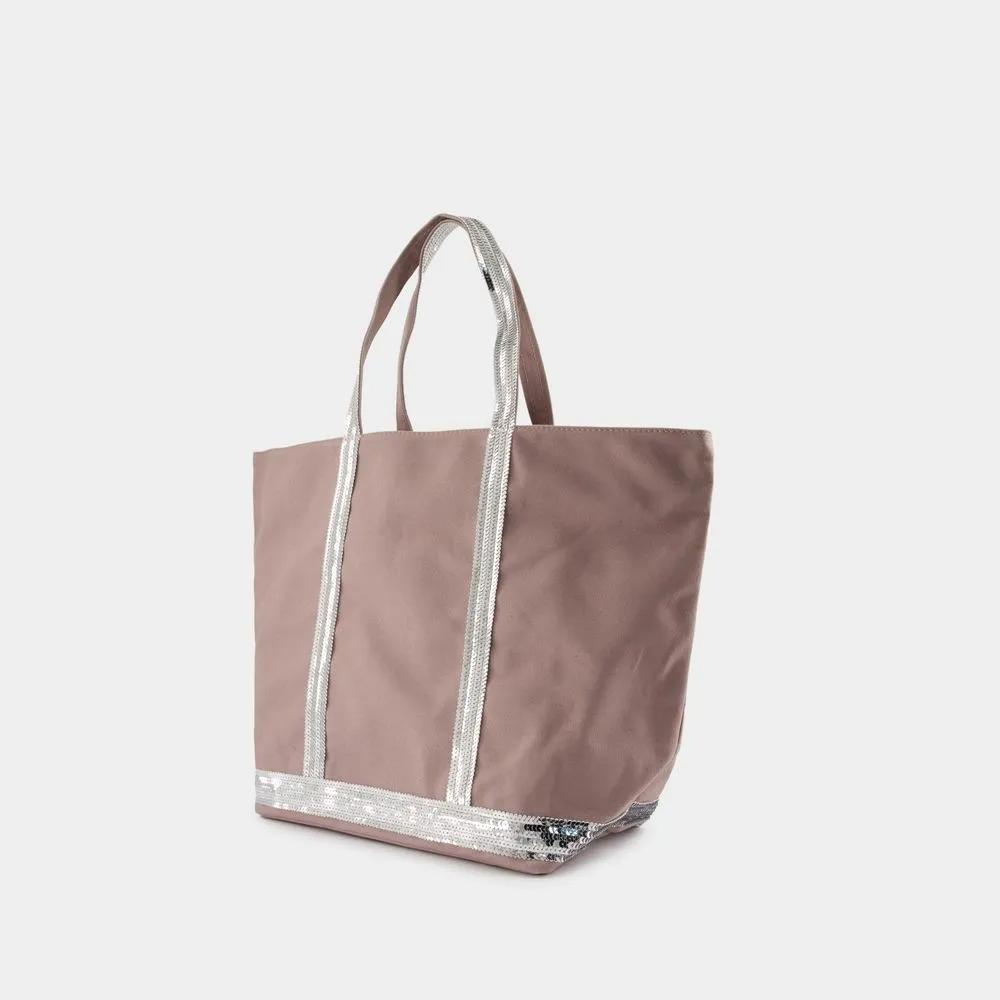 Vanessa Bruno Tote - Cabas L Shopper Bag - Cotton - Grey - Gr. unisize - in Rosa - für Damen