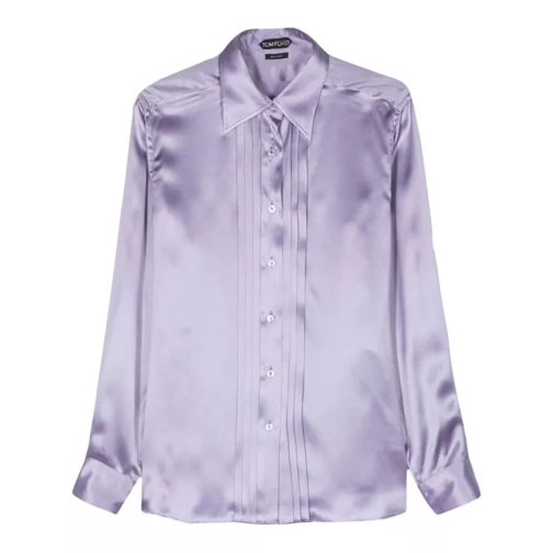 Tom Ford Purple Pintuck-Detail Shirt Purple 