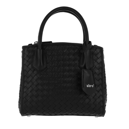Abro Nappa Piuma Handle Bag Small Black/Nickel Sporta