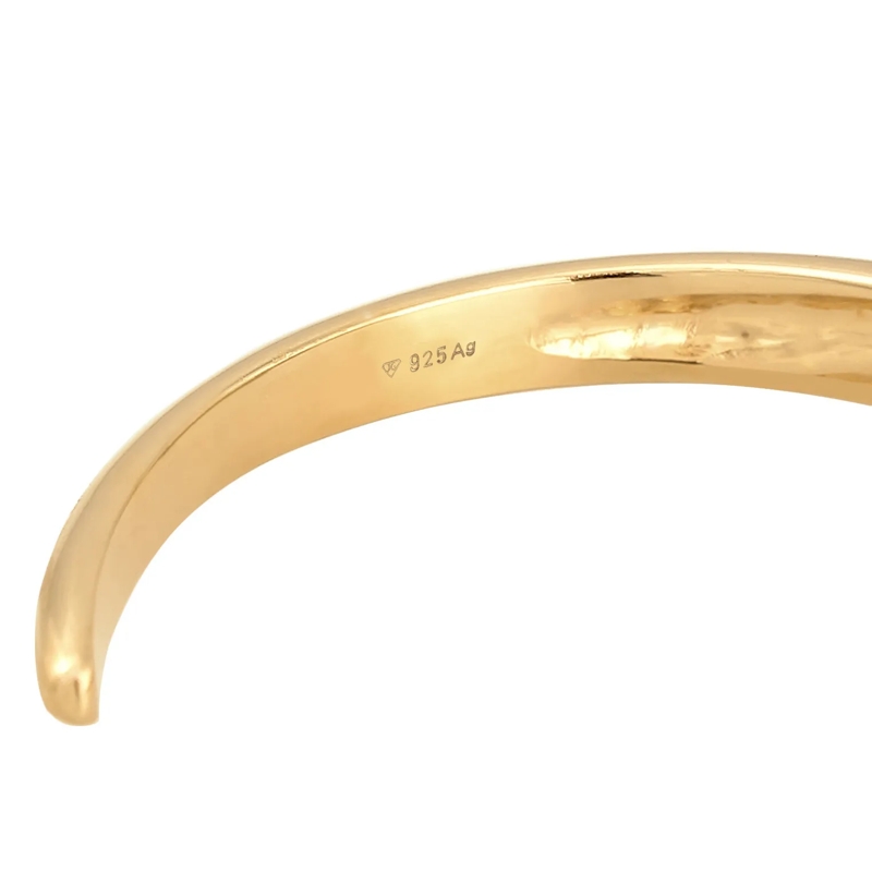 Elli Armband Armband Armreif Rund Offen Glänzend Unisex 925 Sil gold(Image 3)