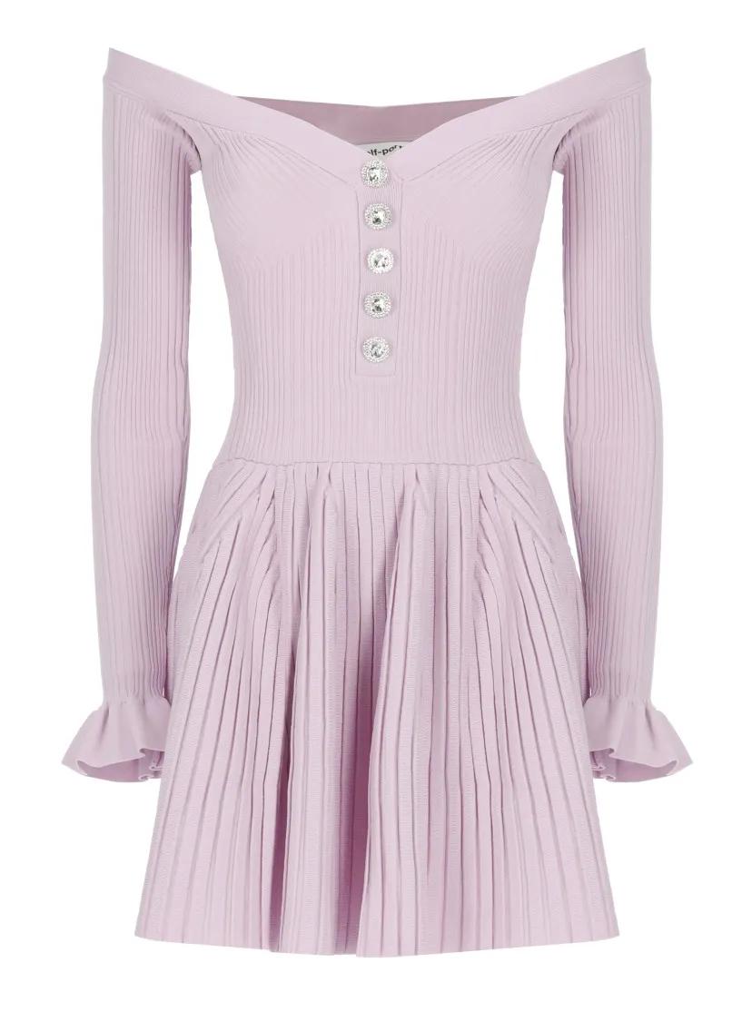 Thumbnail - self-portrait - Pink Self Portrait Dress - Größe M - lila