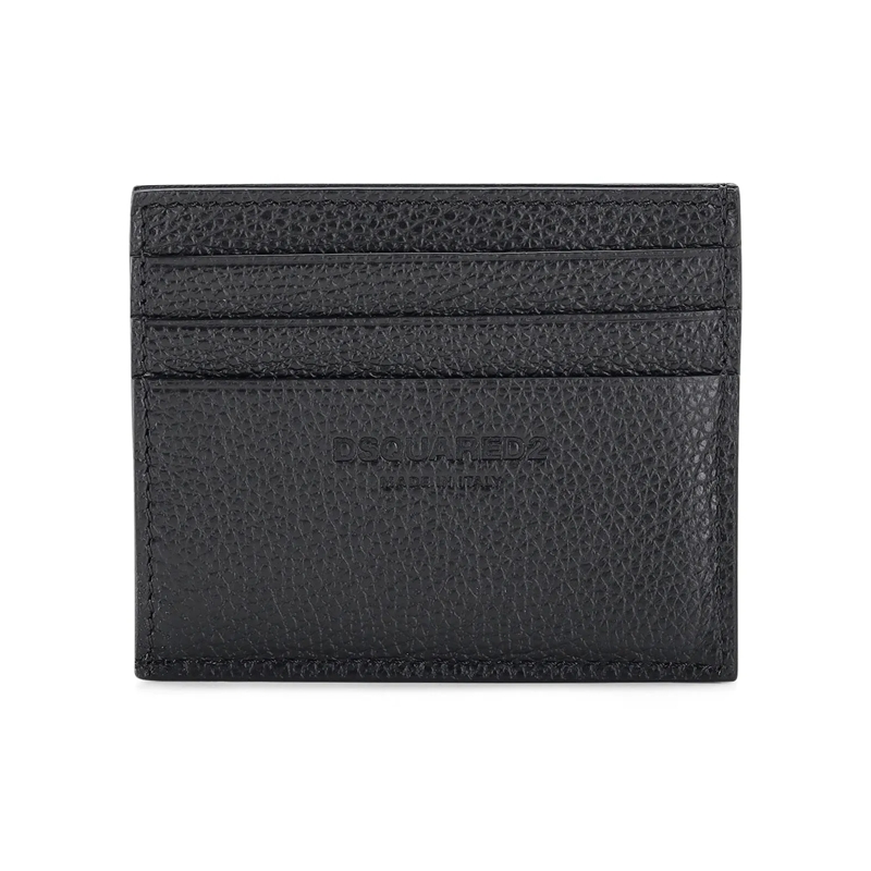 Dsquared2 Geldbörse Kartenetui Upside Down aus Leder schwarz(Image 2)